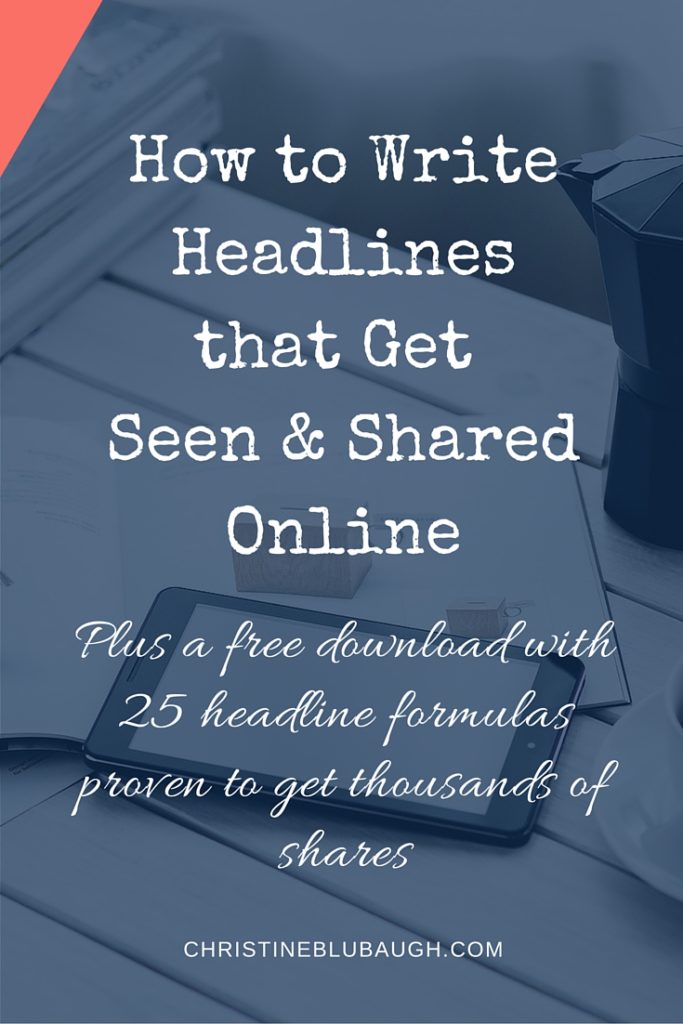 Want to get your content seen & shared online? It's all about the headline. Learn how to get your posts noticed, and get a free download with 25 headline formulas proven to get content shared thousands of times.